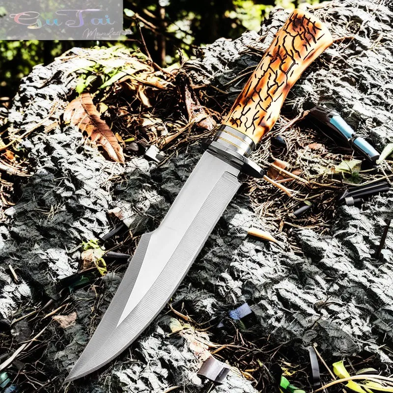 Straight knife fruit knife multi-function knife tactical knife camping knife home high hardness sharp knife