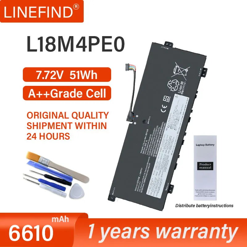 L18M4PE0 L18L4PE0 Laptop Battery For Lenovo Yoga C740-14IML 81TC000JUS Series 5B10W67185 5B10U40210 5B10W67296 51WH