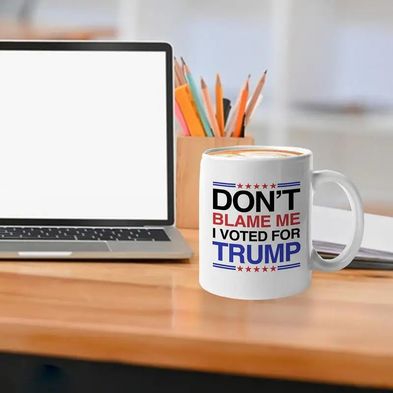 Trump Coffee Mugs I Voted For Trump Cups For 2024 Presidential Campaign Republican Conservative Coffee Mug Novelty Ceramic Cups