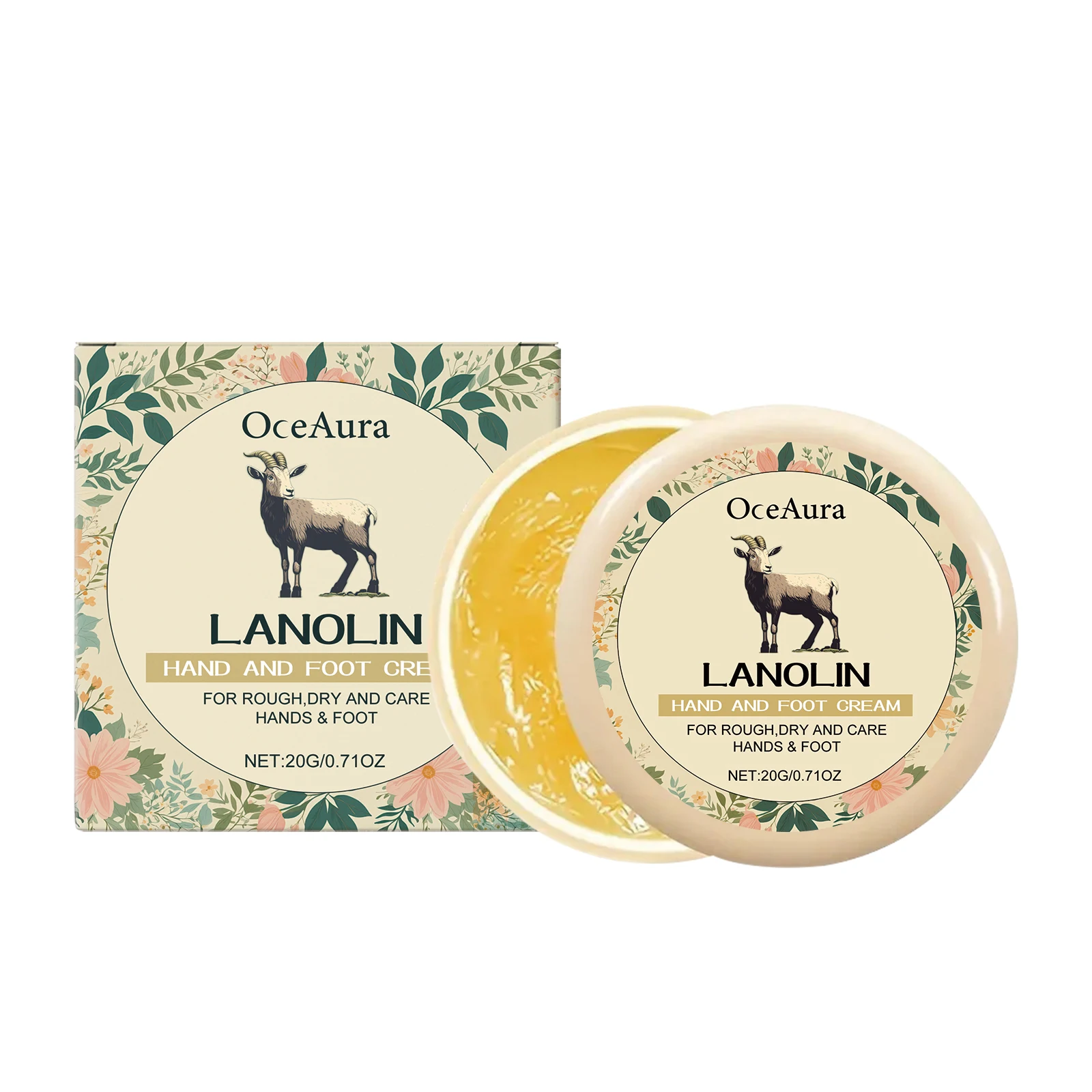 Lanolin Hand and Foot Moisturizing Cream for Dry Rough Skin Anti Cracked Improve Dry Peeling Skin Repair Barrier Skin Care 20g view 2