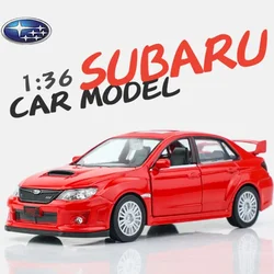 1:36 Subaru Impreza WRX STI Alloy Racing Car Model Diecasts Simulation Metal Toy Car Model Pull Back