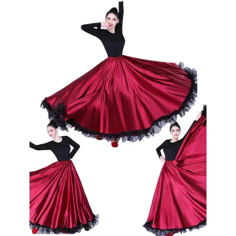 Flamenco Skirts Spanish Dress For Women Gypsy Swing Skirt Chorus Stage Performance Spain Bullfighting Big Dance Costumes