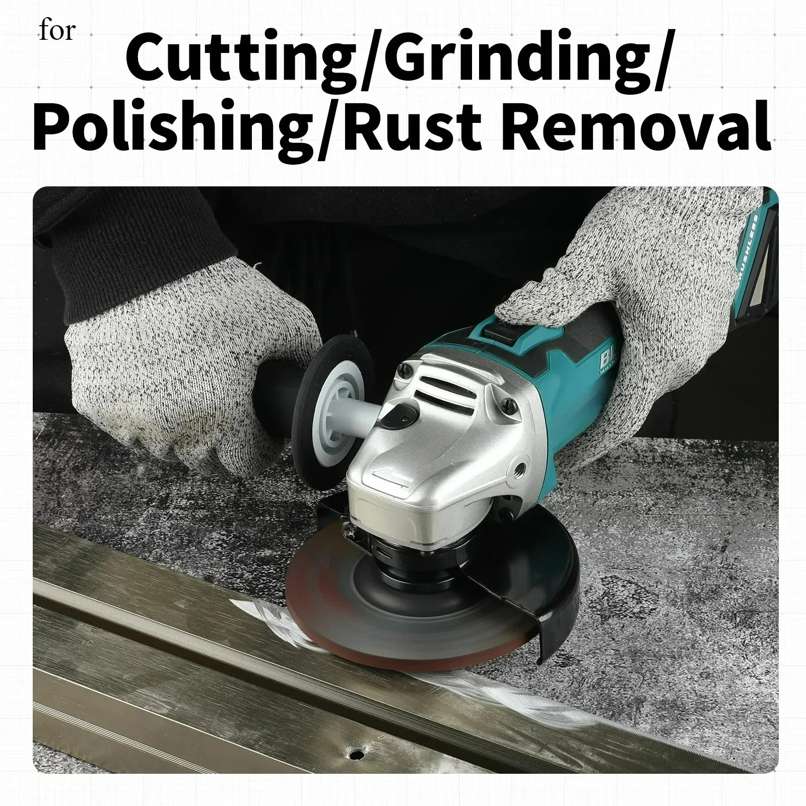 

For Makita DGA404 18V 125mm Brushless Lithium Electric Angle Grinder Rechargeable Cutting Machine Polishing Machine