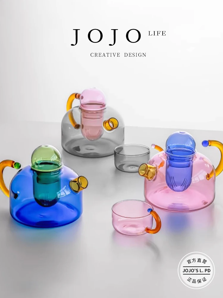 

JOJO'S L. PD. Air. Creative color blocking glass tea separation and filtration