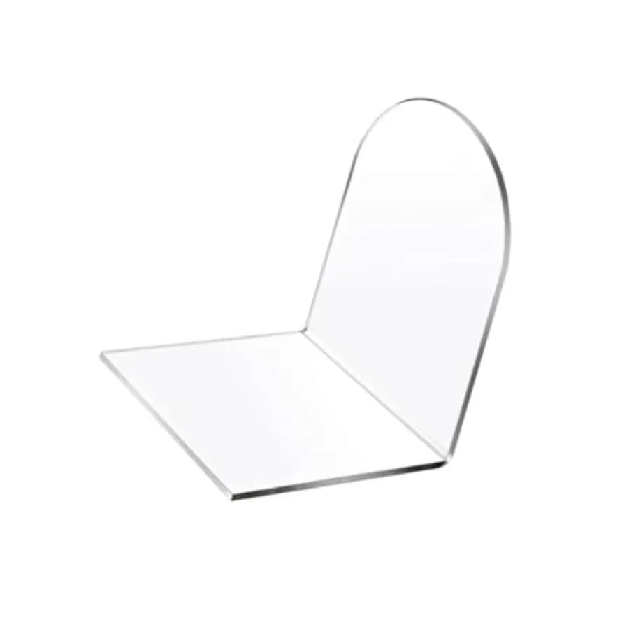 

1 Piece Book End Acrylic Bookend L-Shaped Books Holder Stand Organizer Round Head Decorative Bookends Book Stopper Divider Book