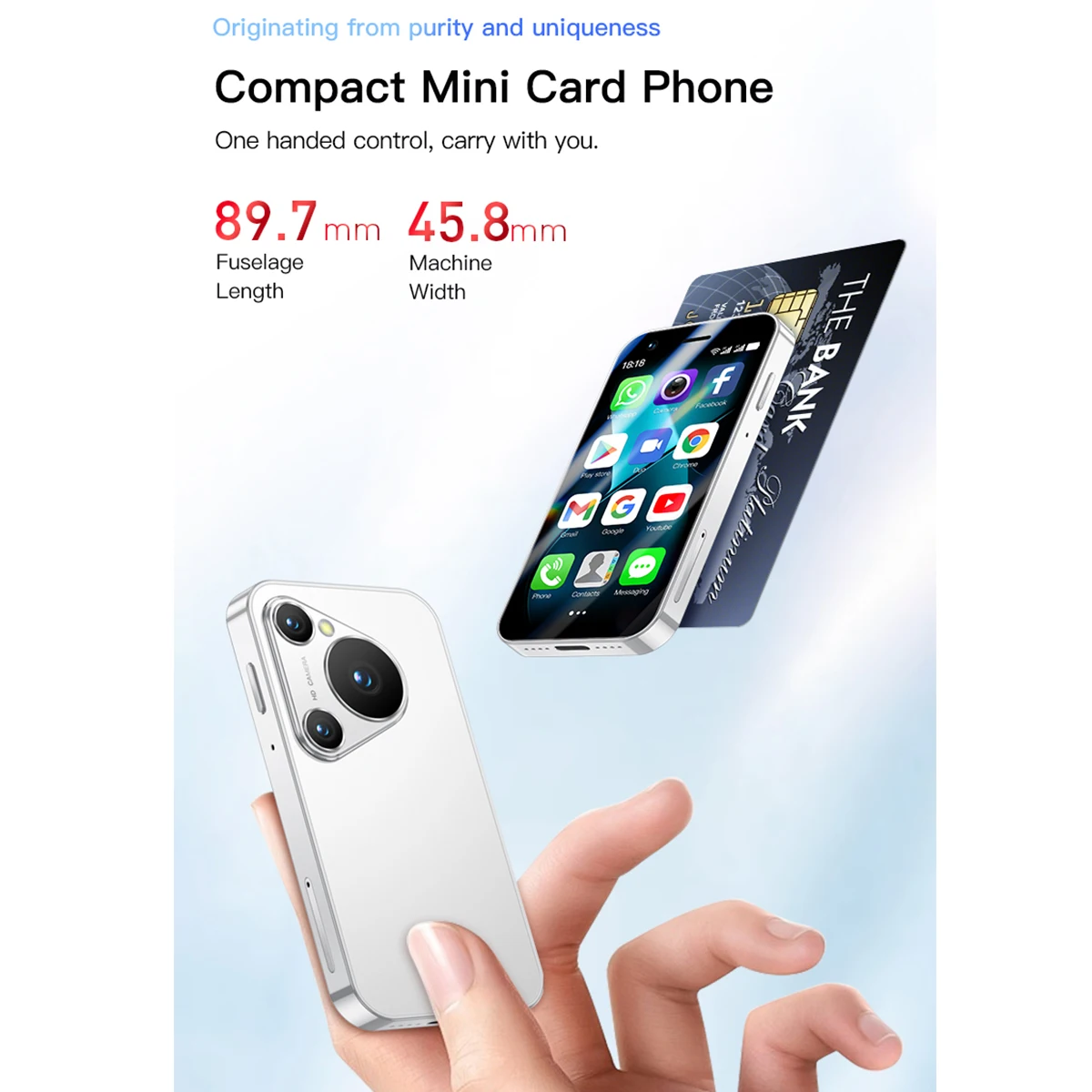 SOYES P70 Pro Max is the world's smallest 3.0-inch high-definition Android phone | 2GB+16GB 2000mAh dual SIM | Google Play certi