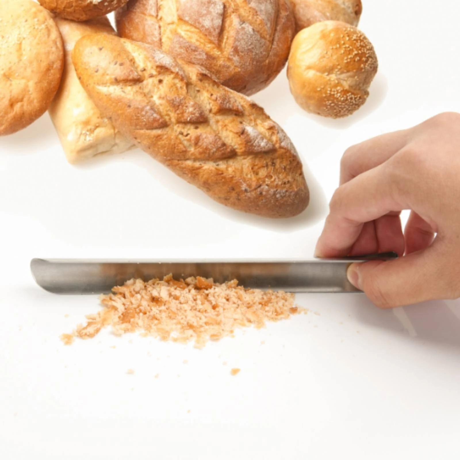 2 Pieces Stainless Steel Bread Crumb Scraper Lightweight Crumb Scraper with Raised Edge Cleaning Tool Slim for Home Cooks