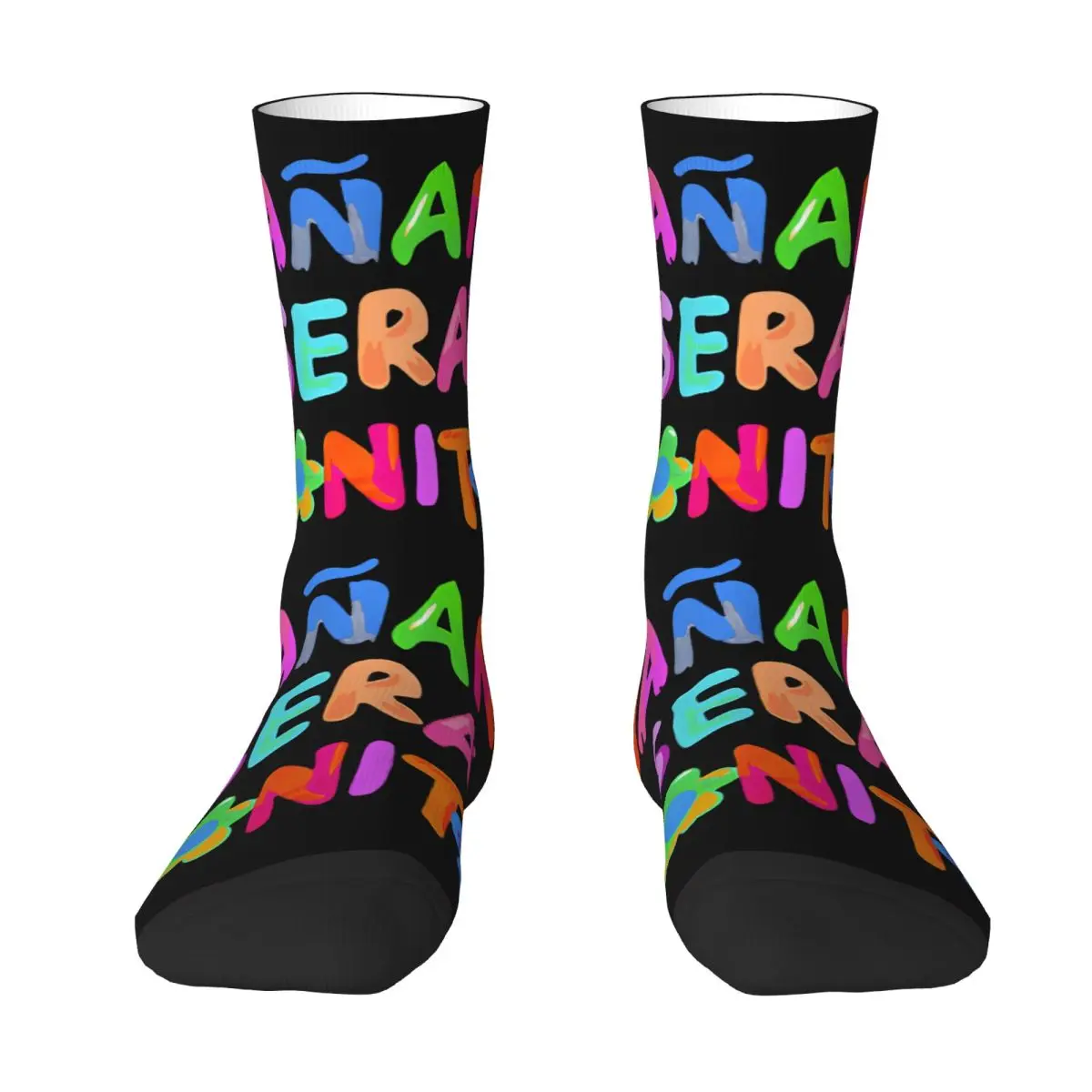 90er Jahre Manana Sera Bonito Bichota Karol G t gemütliche Unisex-Socken, Outdoor Happy 3D-Druck Socken, Street Style verrückte Socke