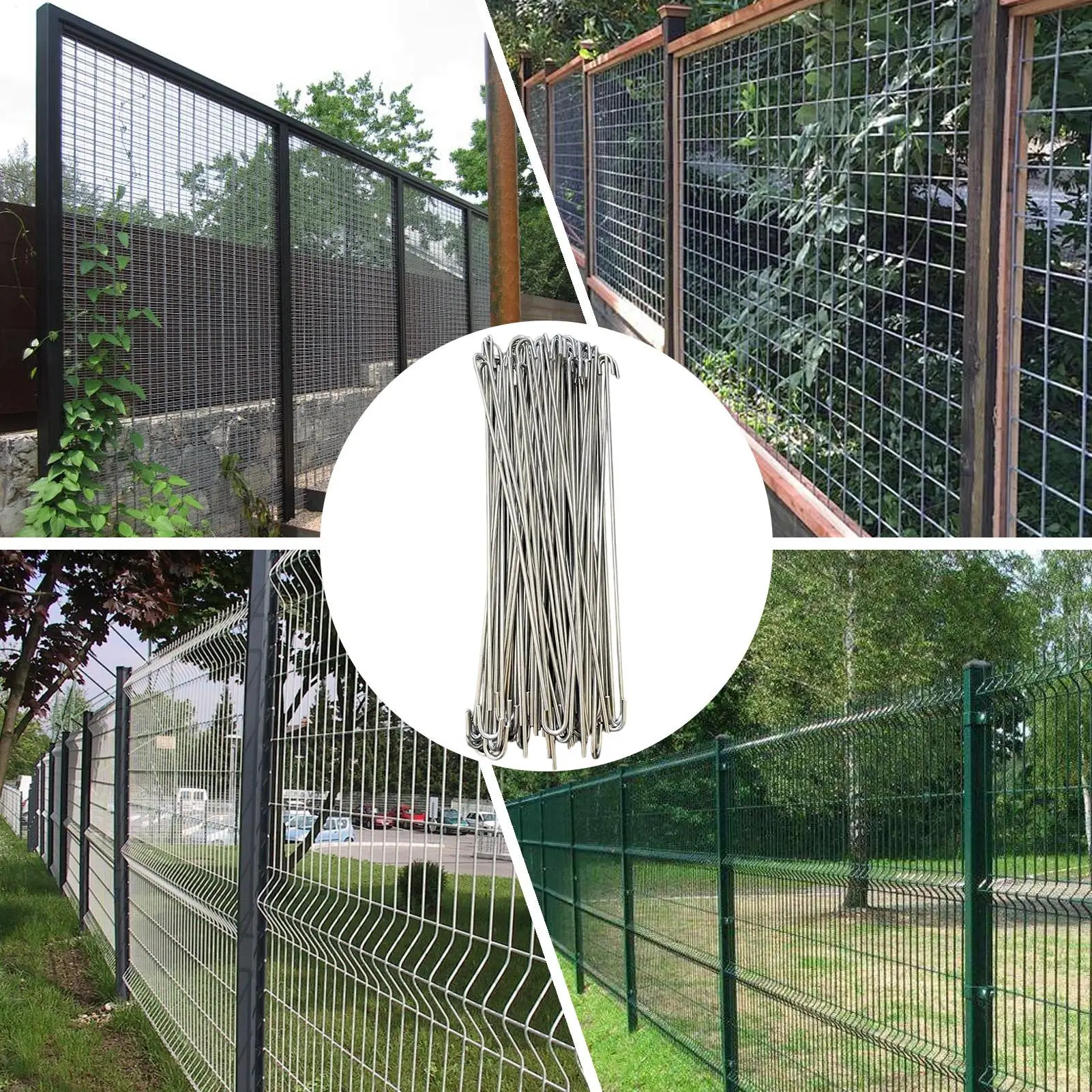 

Chain Link Fence 100 Pieces Weatherproof Universal Heavy Duty And Stainless Steel Zip Ties For Residential Farmhouse Garden Yard