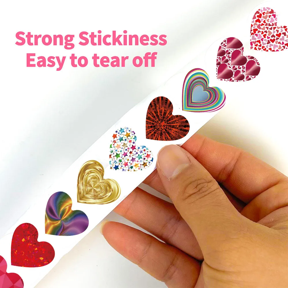 500 قطعة من ملصقات الحب اللامعة للدراجات النارية تخصيص حقيبة الكمبيوتر المحمول المعيشة والقهوة الكرتونية نمط صغير ملصق إبداعي ذاتي الصنع
