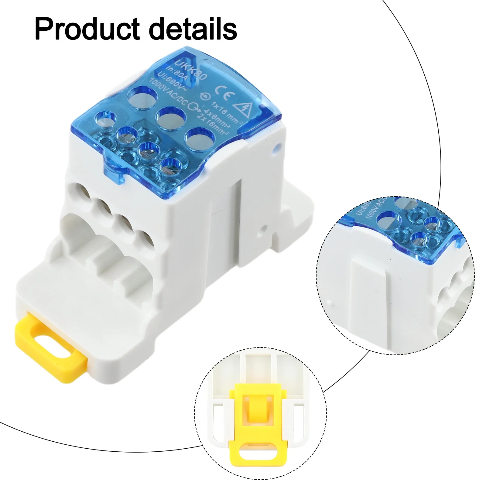 69.2*45.9*29.5 مللي متر صندوق وصلات توصيل كهربائي موصل كهربائي 1 في 6 خارج التكوين التيار المتناوب 690 فولت توزيع الطاقة