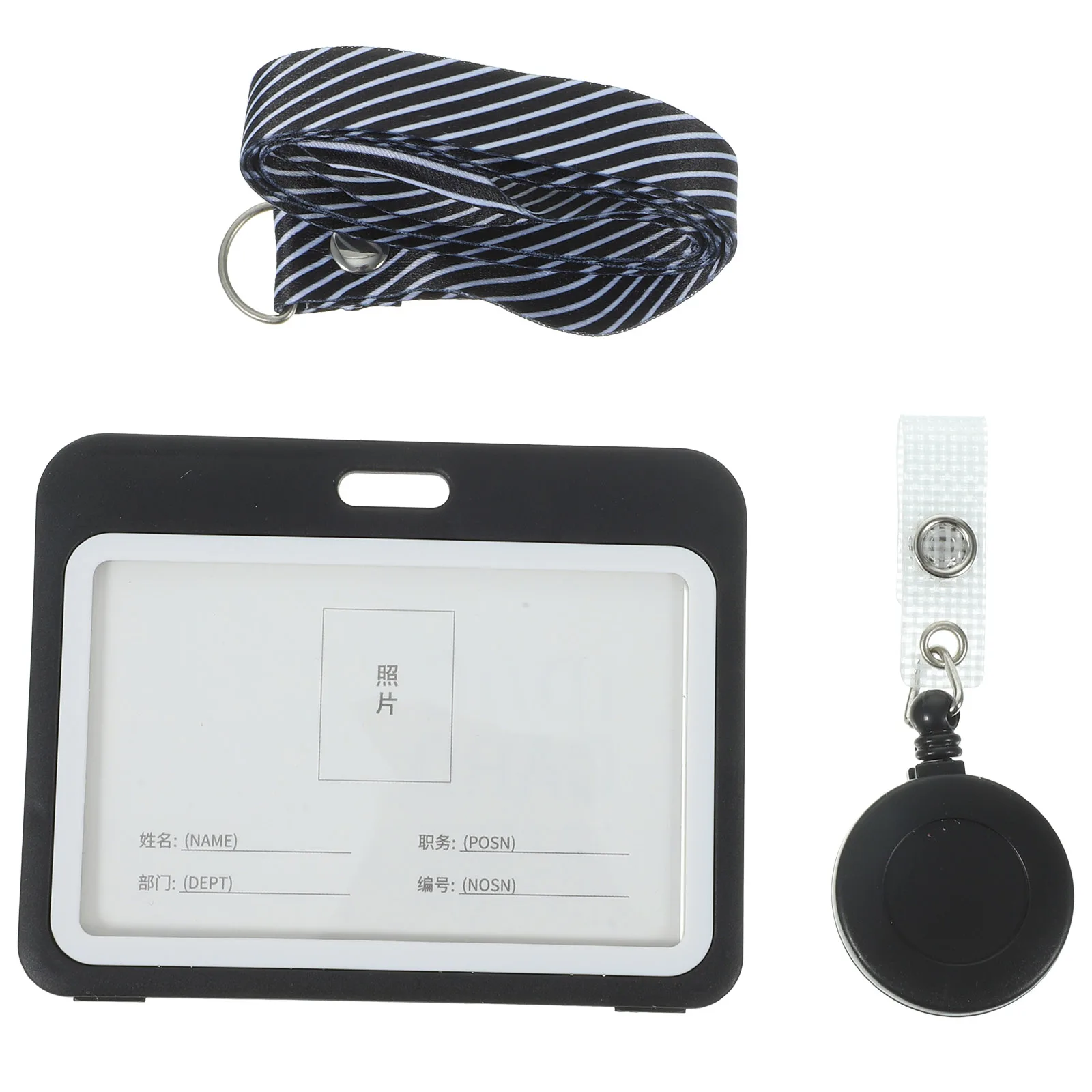 

2Pcs Horizontal Id Badge Holders Clear Card Protection Sleeves Anti-Scratch Name Badge Covers for Work Students Business Cards