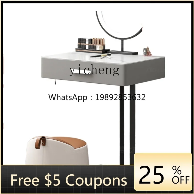 

Zf Small Apartment Dresser Stone Plate Makeup Table Dresser Light Luxury and Simplicity Bedside