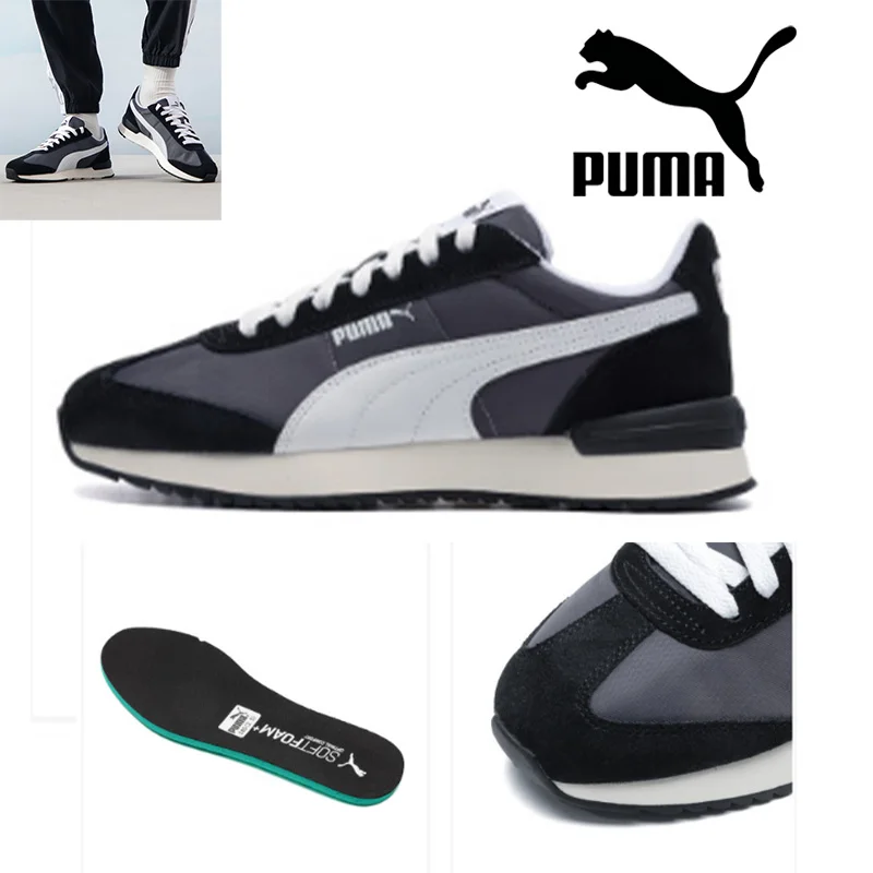 

Puma Mid Top Casual Shoes Anti Slip Lightweight Breathable Comfortable Walking Sneakers 399250-03