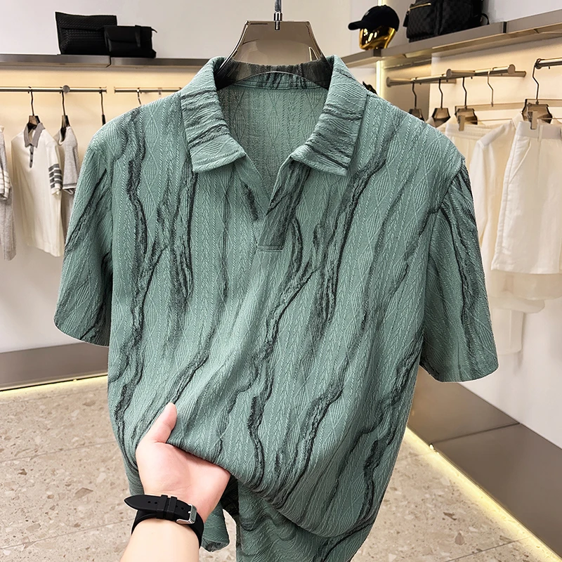 Hot-Selling Summer Man Short-Sleeved Polo Shirt Seagull Leader Moisture-Wicking Ventilate Casual Trend Daily Commuter Mens Tops
