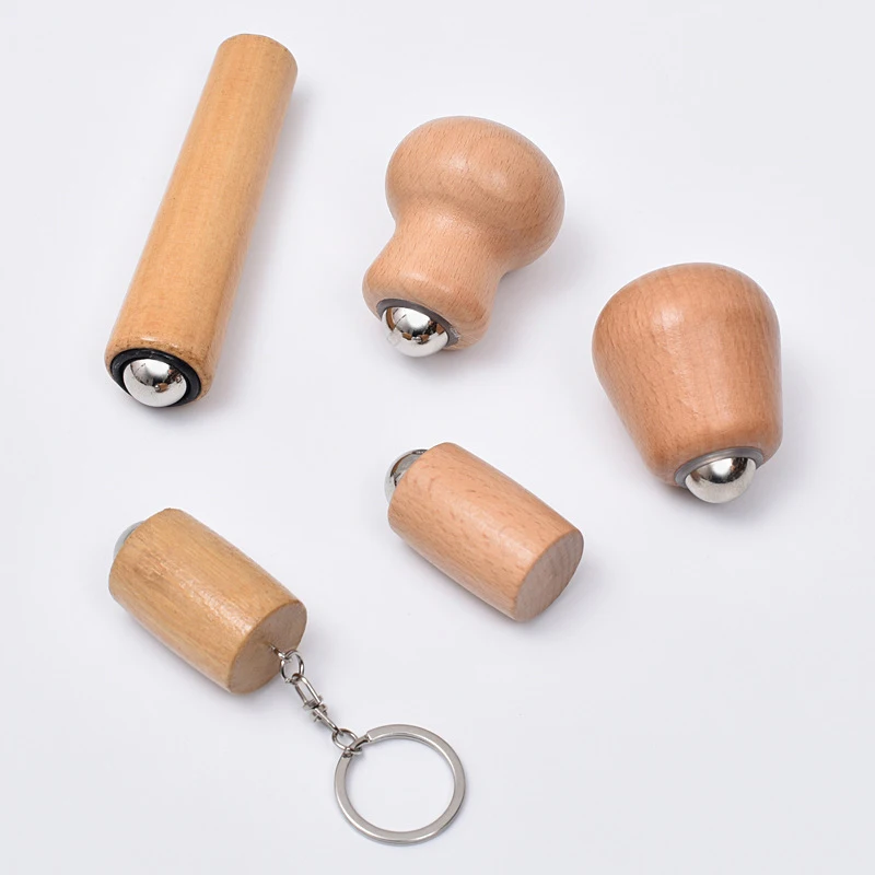 أدوات تدليك الوجه الخشبية، أدوات تدليك كرة حديدية صغيرة محمولة باليد، أدوات العناية بالبشرة، سهلة التنظيف والاستخدام #5