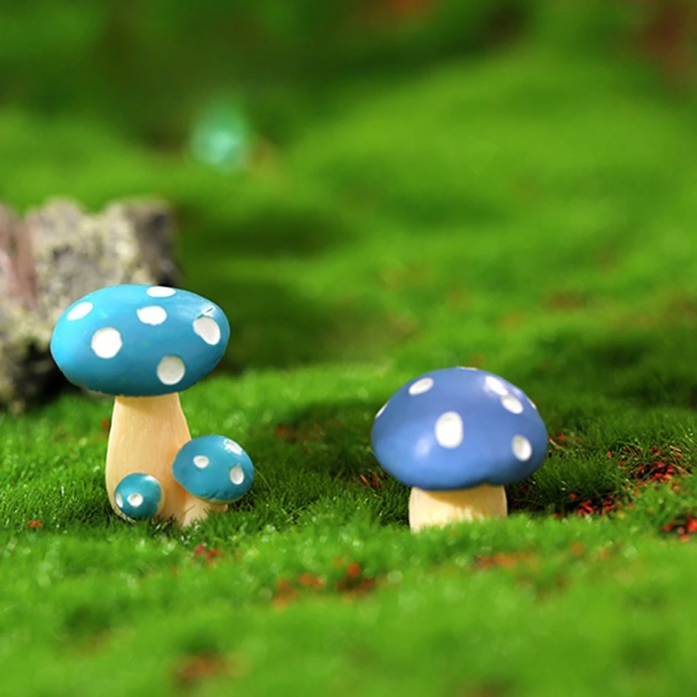 10/20 Stück Gemischte Simulierte Pilz-Ornamente aus Harz, Cartoon-Mikrolandschaft DIY Mini-Zubehör, Kreatives Geschenk, Bastelbedarf