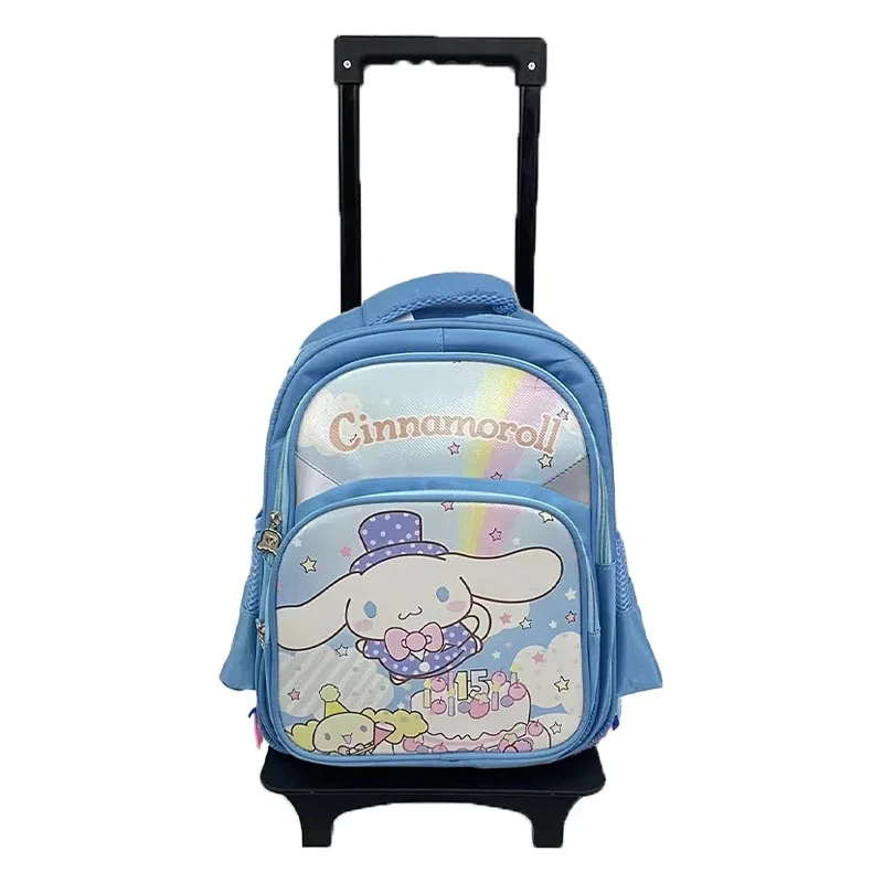 Sanrios Melody Cinnamoroll Trolley Schoolbag Detachable Anime Kuromi Backpack with Wheel Student Large Capacity Burden Reduction - Image 6