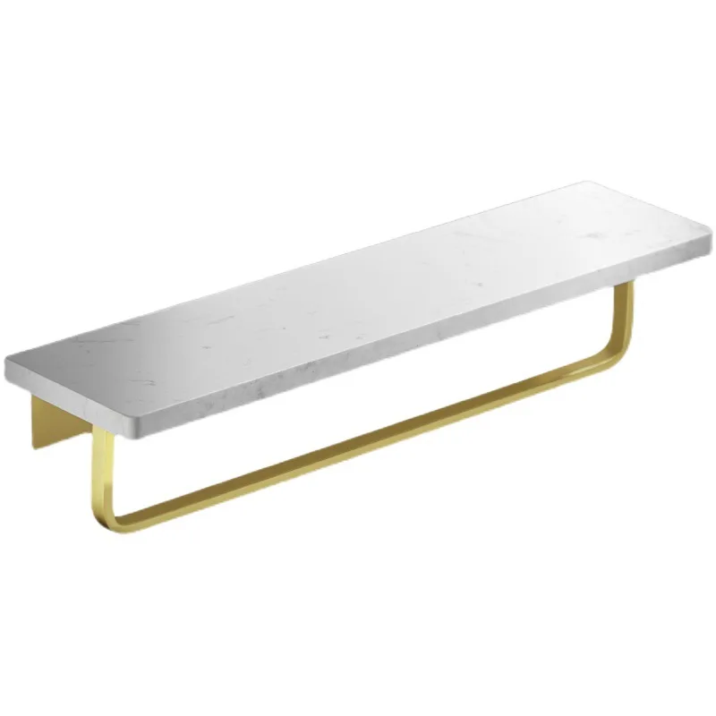 

Space aluminum brushed gold towel towel rack, hardware pendant set can be punched free.