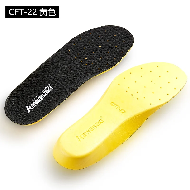 Plantilla de zapato transpirable antideslizante, plantilla de absorción de impacto adecuada para Kawasaki, CFT-22, bádminton, zapatillas de deporte