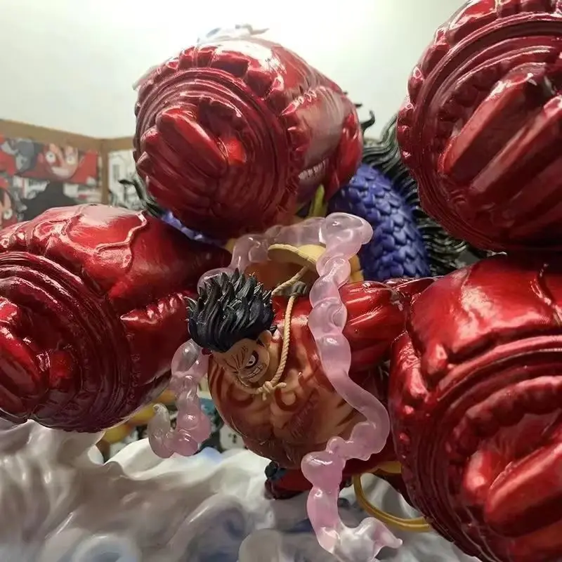 

Hot Sell 22cm A Piece Of Gk And Kingdom Battle Four Levels Luffy Vs Kaido Action Figure Statue Scene Set Model Box Decoration