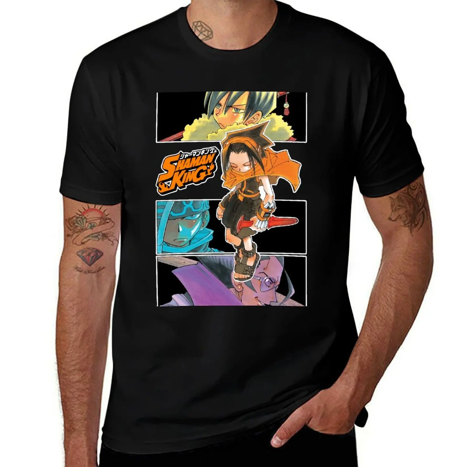 

Shaman King-シャーマンキング T-Shirt shirts graphic tee blue lock blanks plus size men clothing