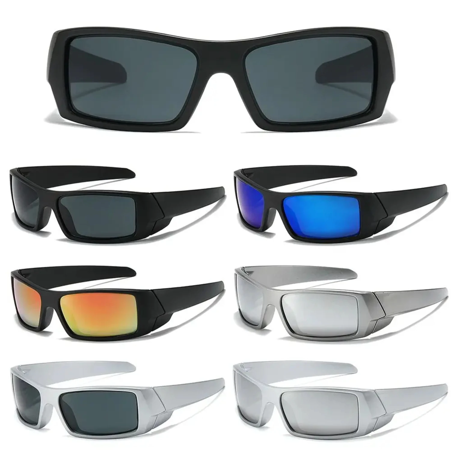 Wrap Around Y2K Sunglasses Futuristic Sports Sun Glasses 2022 Trendy Fashion Shades Vintage Punk Goggle Eyewear