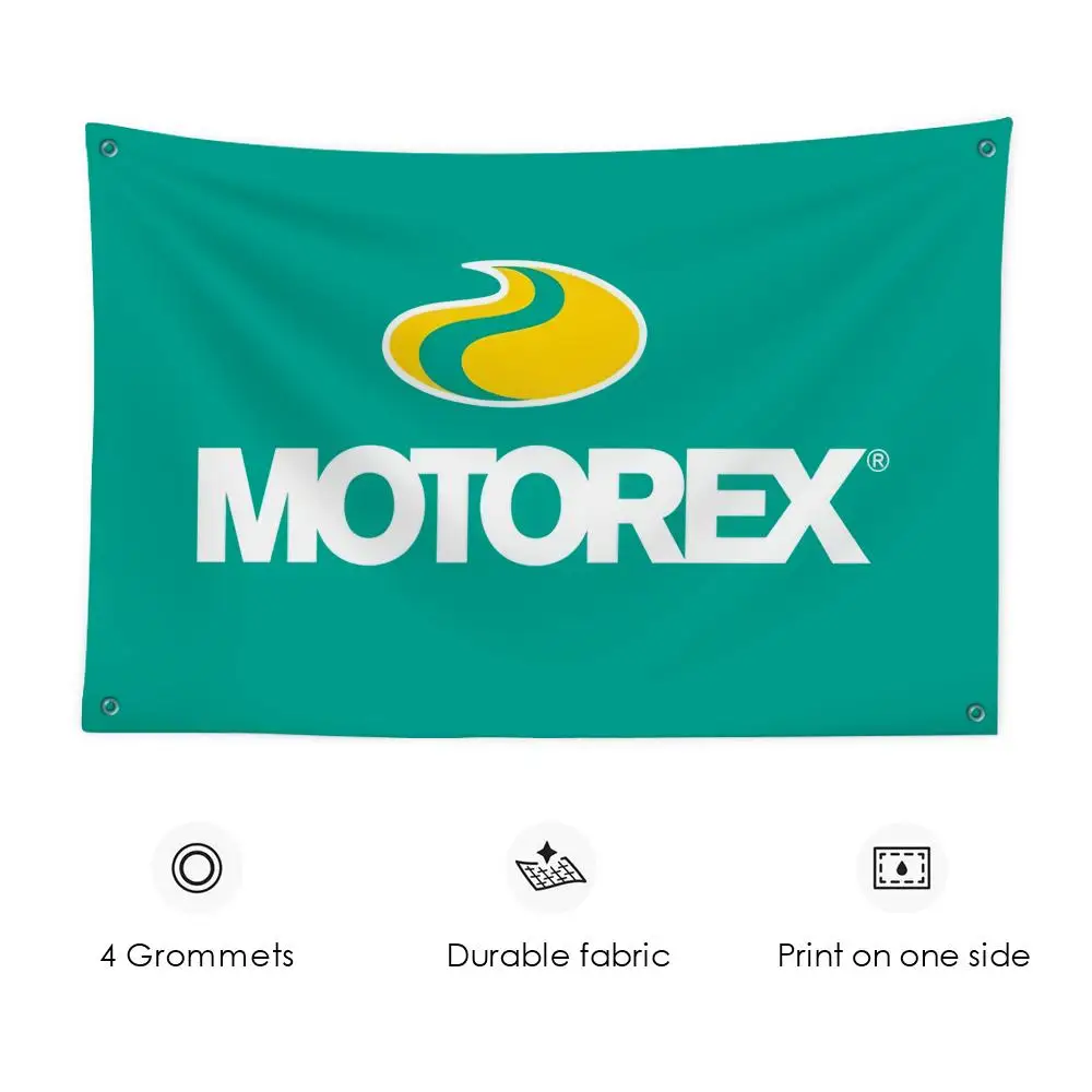 

M-MOTOREXS Cool Logo Flags 3x5 Ft Custom Banner For Garage Door Room Decor Wall Out Decoration With Metal Buckle