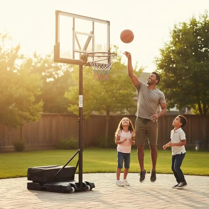 Panier de basket portable, système de panier de basket extérieur réglable pour enfants, adolescents et adultes