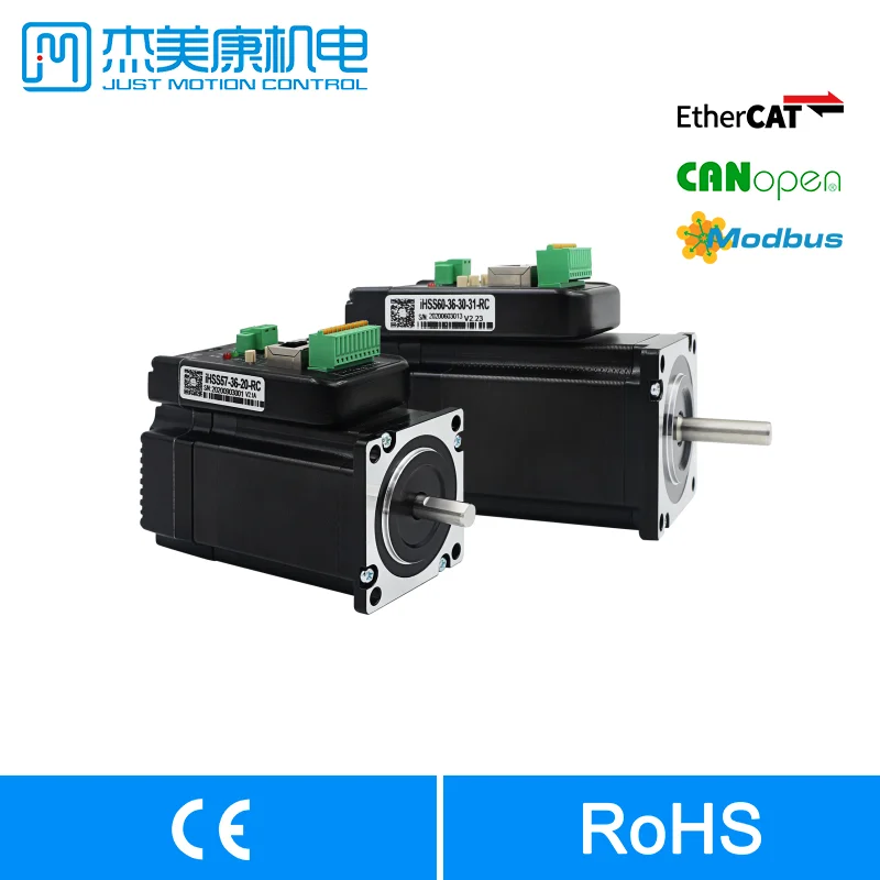 

IHSS57-36-20-RC 2nm 5A Гибридный Встроенный Canopen modbus 2-фазный шаговый двигатель Nema23 с замкнутым циклом