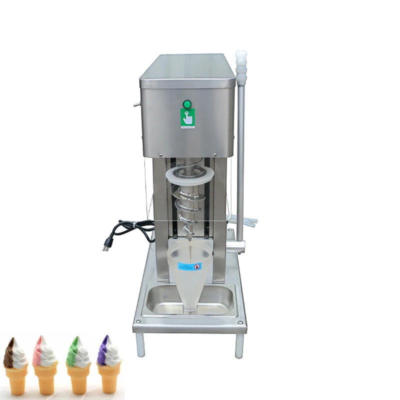 

110V 220V Swirl Freeze Fruit Yogurt Ice Cream Mixer Fresh Fruits Nuts Ice Cream Blender Machine Auto Wash