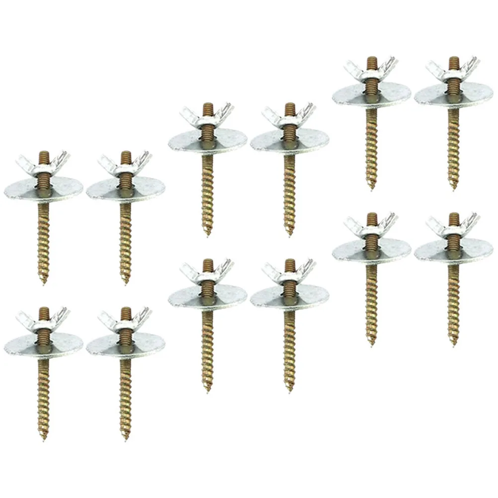 

12 Sets Bird Cage Accessories Durable Metal Screws Nuts Gaskets M5x50x6 Perch Bracket Pet Supplies Safe Installation Hamster