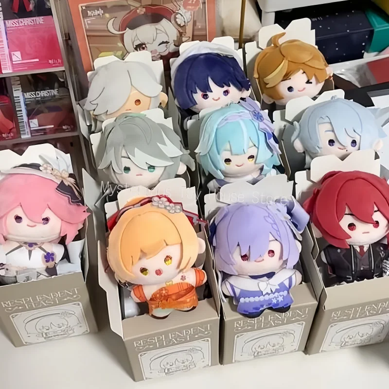 In Stock Genuine Genshin Impact Resplendent Feast Series Blind Box Q Version Plush Pendant Keychain Backpack Pendant Game Gift
