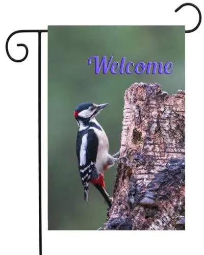 Wood Pecker  Garden Flag ~   Double Sided  * Top Quality