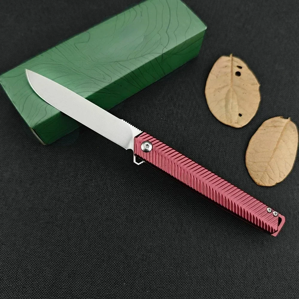 

K820BXP Карманный нож для выживания в дикой природе, универсальный складной нож для охоты на открытом воздухе, 8Cr13Mov, лезвие, алюминиевая ручка Aolly, режущий инструмент