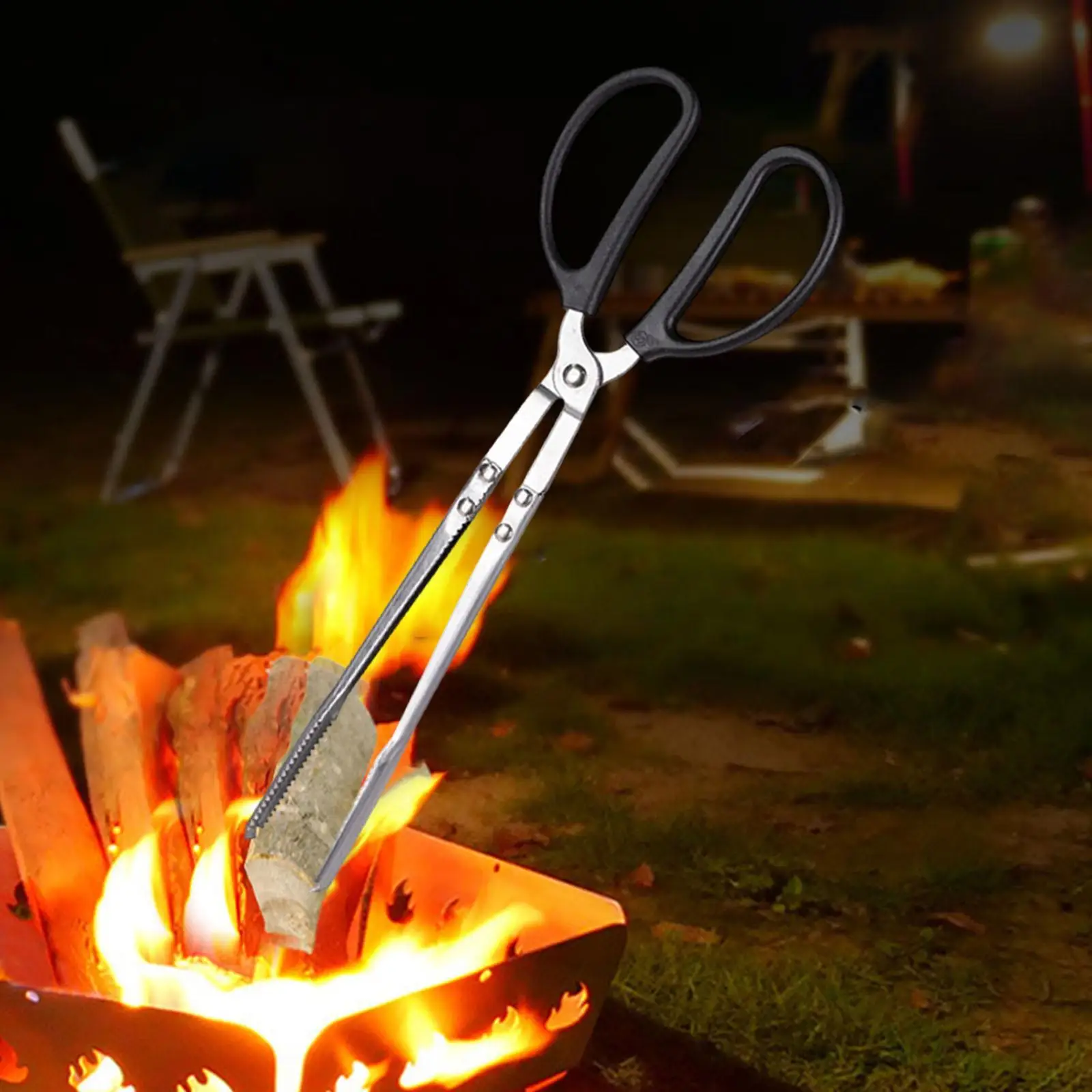 Barbecue Scissors Tongs Lightweight Charcoal Pick Up Tool Multifunctional Grill Equipment for Camping BBQ