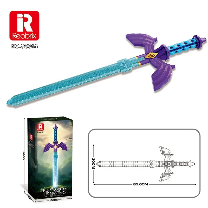 Building Block Sword Series Zelda Weapon model Assembled brick boy toy Creative tabletop ornament Children toy gift