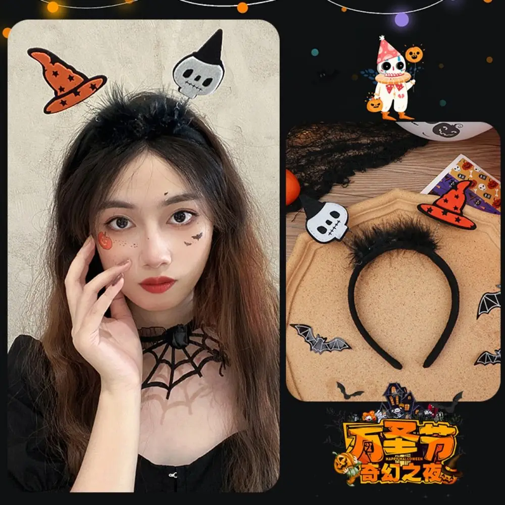 Gúnyrajz Halloween Toll Párta Adomány Boszorkány Kalap pumkin Halloween hairband haja kiegészítők haja Érlelődik Visszajáró lélek Párta Hölgy