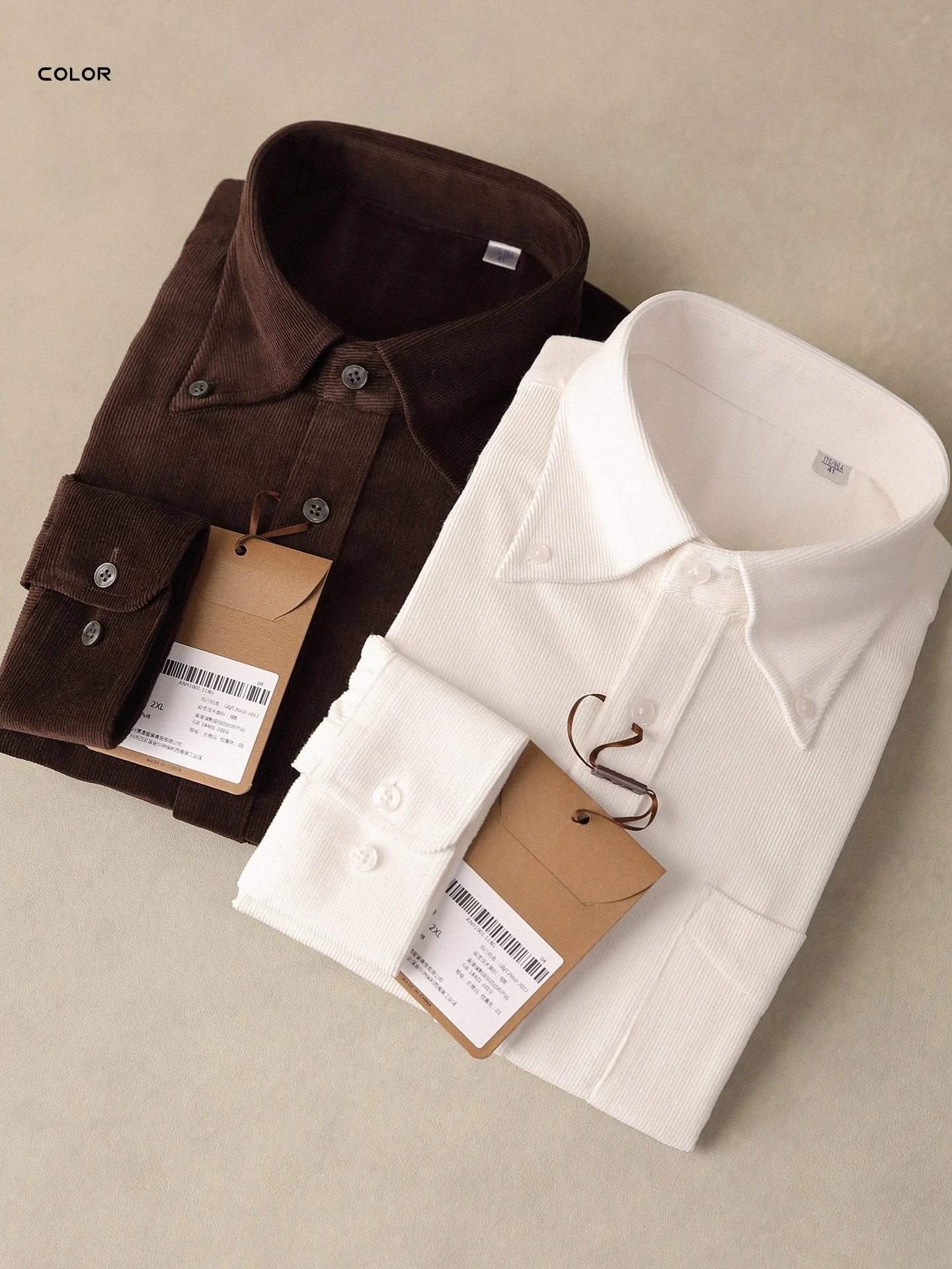 

Мужская зимняя итальянская повседневная рубашка из вельвета с отложным воротником, свободного кроя, с эффектом стройности, не требующая глажки, с длинным рукавом