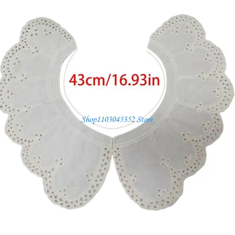 False Collar Kids Detachable Collar Lace Hollow Out Trim Shoulder Warp Collar  Embroidery Collar Lace Neckline