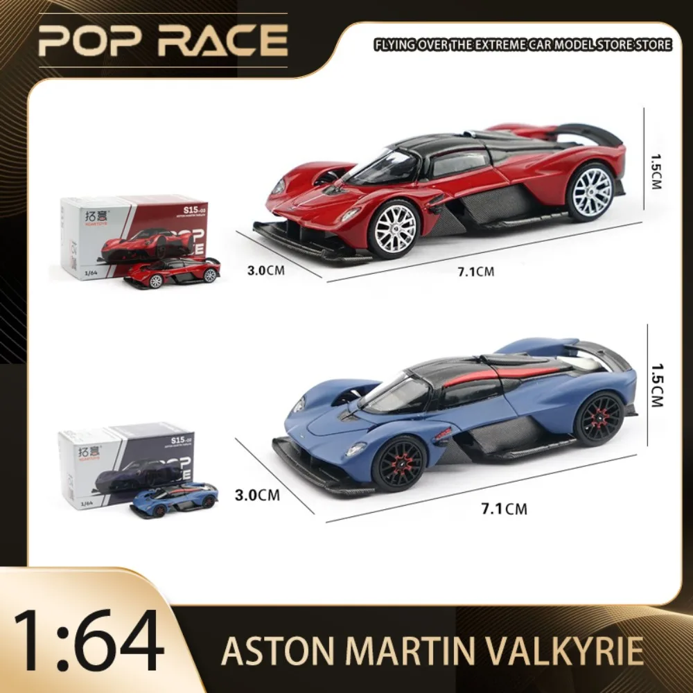 

POP RACE 1:64 ASTON MARTIN Valkyrie VANTAGE GT3 Alloy Premium Diecast Vehicle Model Toys, Collectible Display Piece