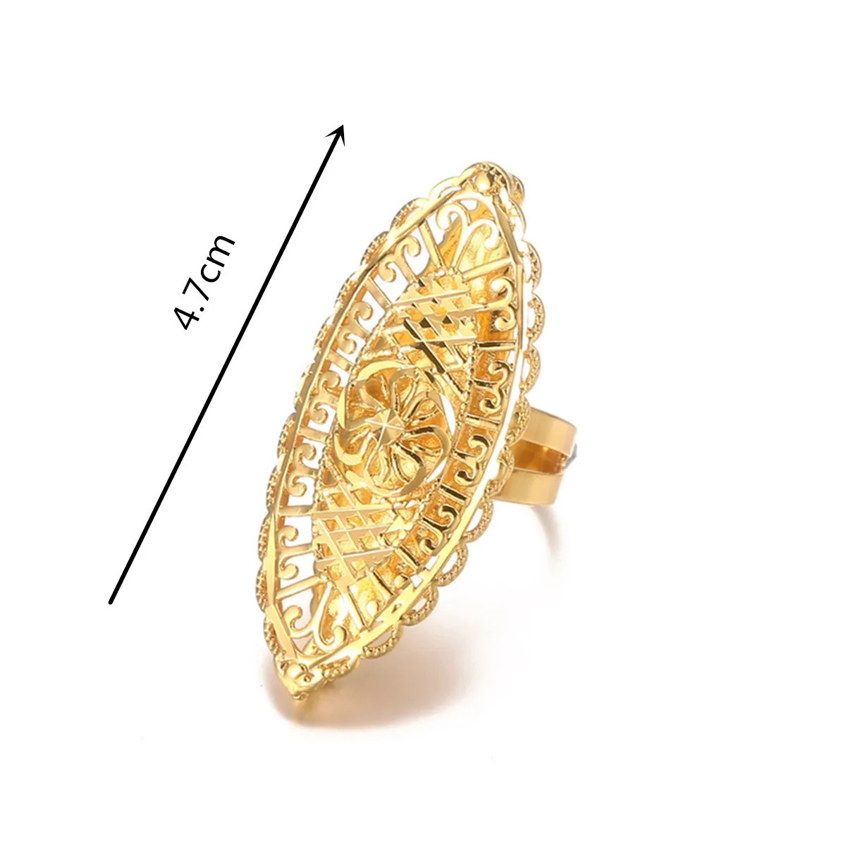 Arab Resizable Ring for Women African Jewelry Ethiopian Middle East Dubai Wedding Openable Exaggerated Rings