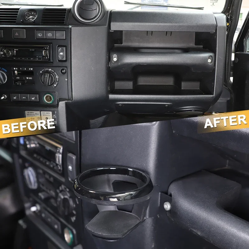 

For Land Rover Defender 110 2004 2005 2006 2007 2008 2009-2018 Car cup holder Drink Holder Multifunctional Car Accessories