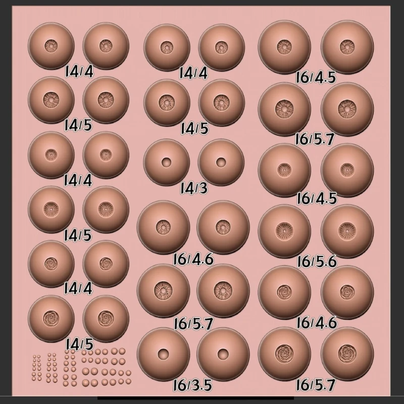 Quadratic Element Three-dimensional Eye Mold/super Light Clay Cartoon Doll/manual DIY Multi Size Animated Character Eye Tool