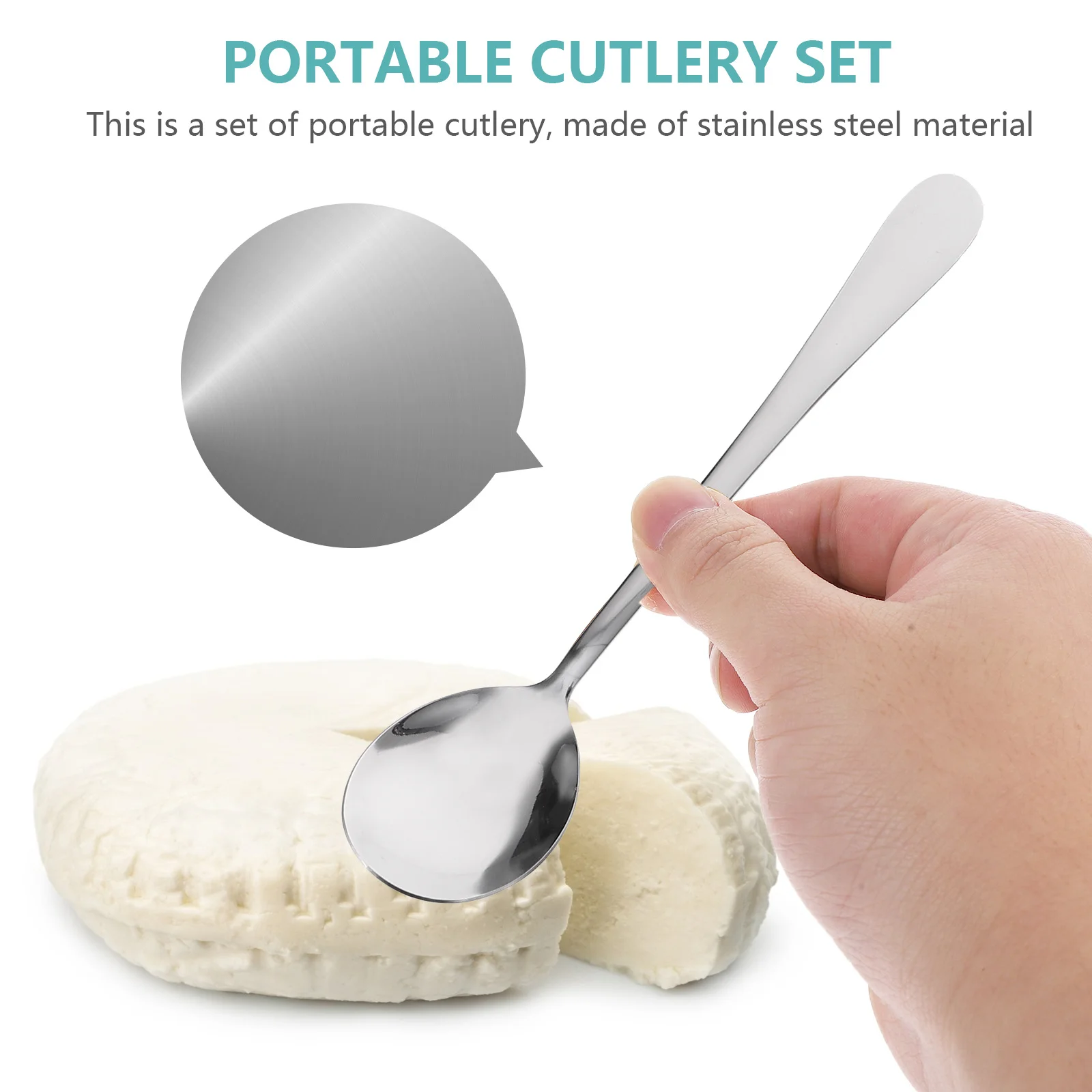 

1 комплект, миски из нержавеющей стали, палочки для еды, ложки, портативный дорожный набор столовых приборов, эргономичный дизайн для пикников, кемпинга