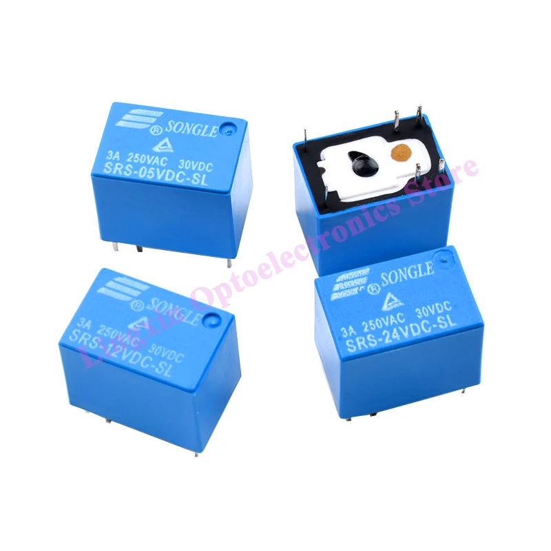 5PCS/lot Time Relays 4100 SRS -05V 12V 24V-SL SRS -05VDC 12VDC 24VDC -SH 5V 12V 24V Realy 3A 6PIN A set of conversions Original