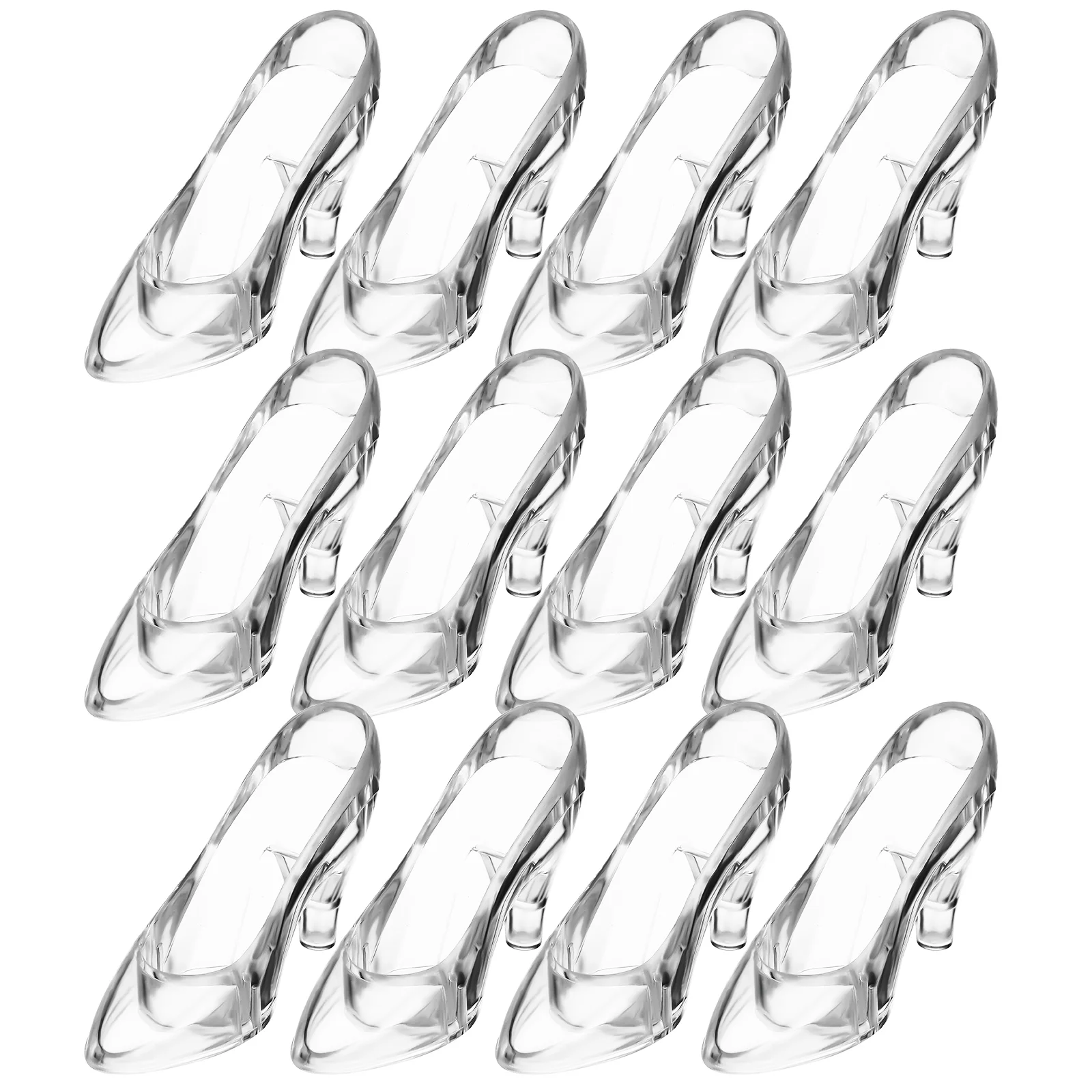 

12pcs Crystal Shoe Decor Transparent High Heel Ornaments Desktop Display For Home Office Princess Ornaments Accessories