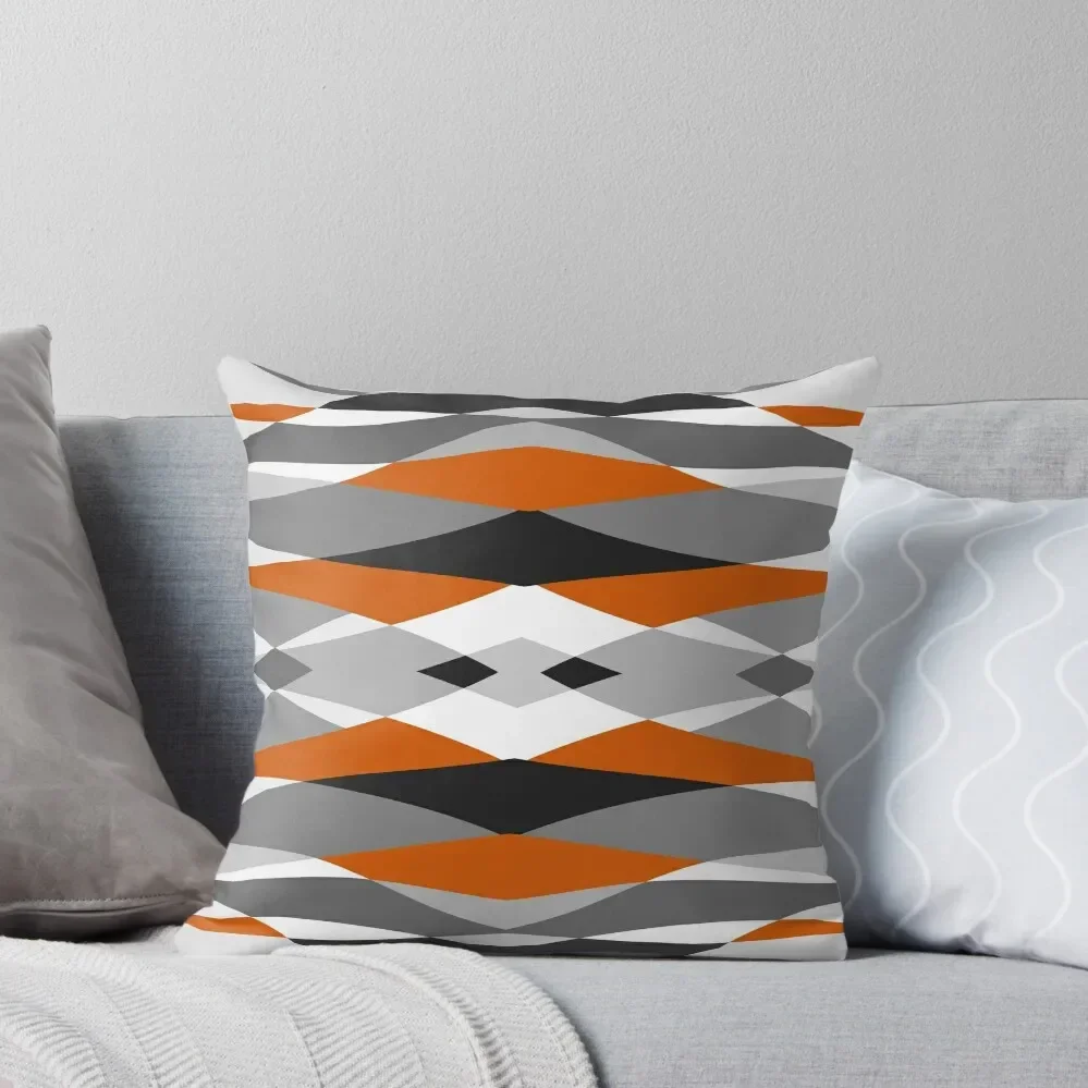 Abstract geometric gray orange pattern Throw Pillow Decorative pillow case Sofa Cover Pillow