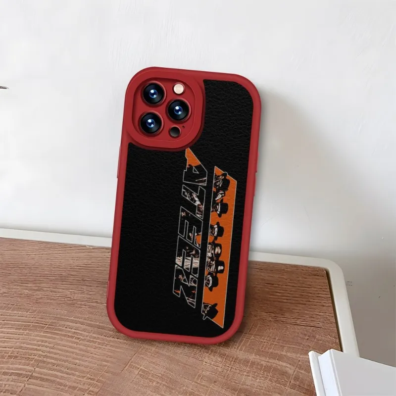 KPOP ATEEZ Logo Phone Case Red For IPhone 14 11 13 12 Pro Max Mini Xs X Xr 7 8 Plus SE2020 Leather Silicone Soft Texture Coque