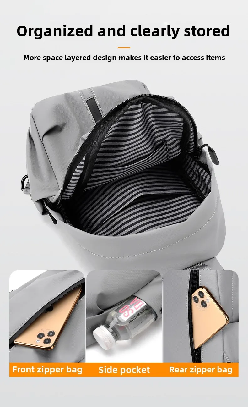 2025 Spring New Product Shoulder Bag Diagonal Cross Bag Chest Bag Men's Leisure Commuter Backpack Shoulder Chest Small Backpack